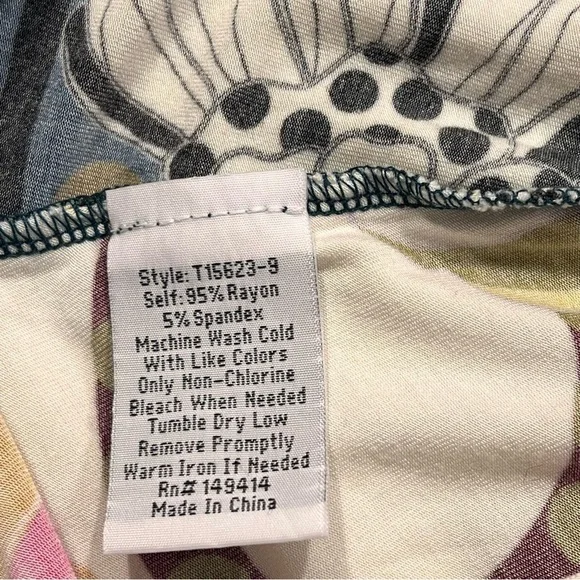 Johnny Was Janie Vibrant Floral Long Sleeve Top Sz-L - Picture 10 of 10